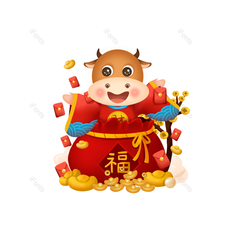 元素图片,卡通元素,插画PNG,红包免抠素材